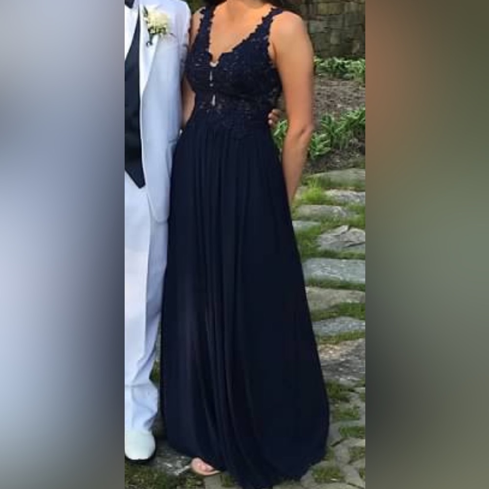 Sherri Hill size 4 navy dress